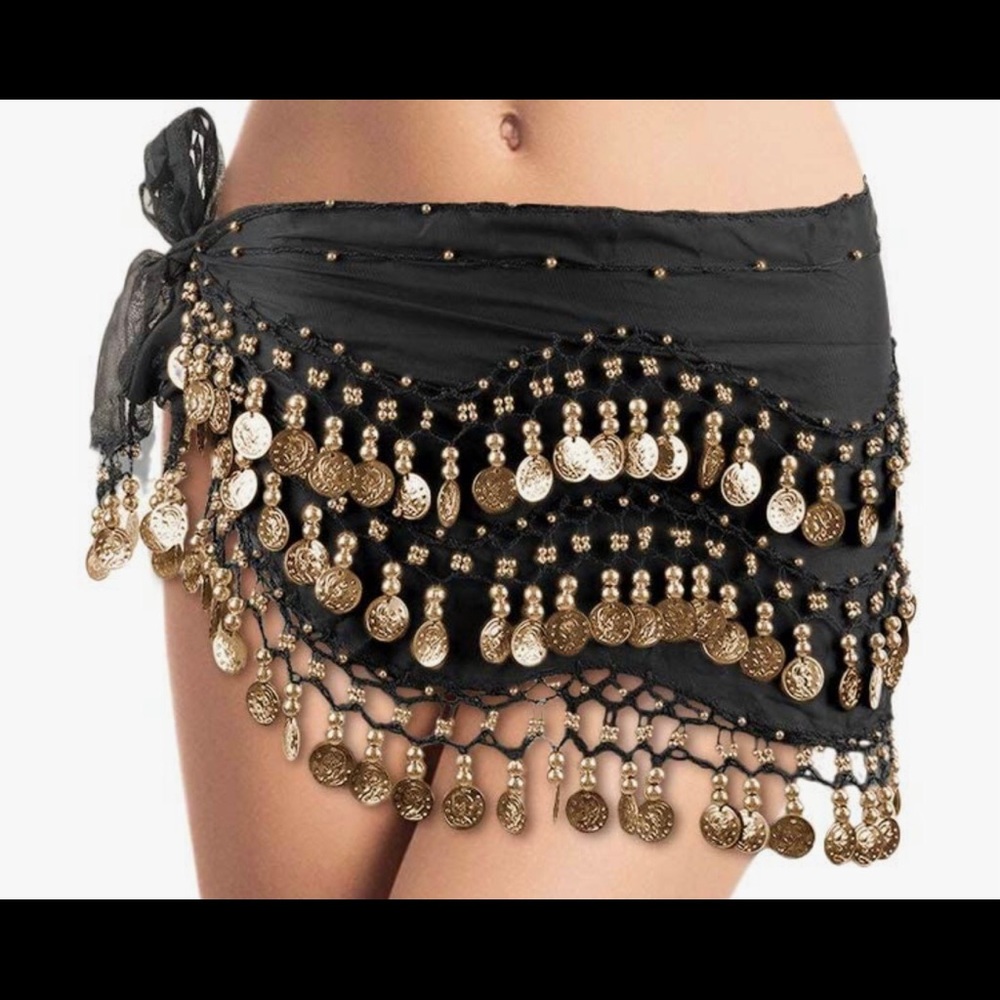 Belly dancing hip scarf.